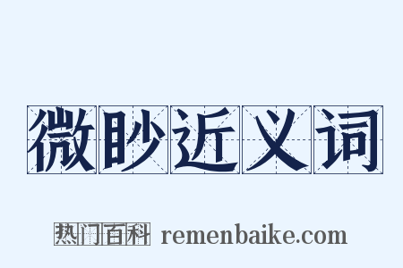 微眇近义词是什么意思的图片